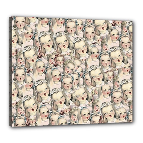 Vintage Singing Heads Canvas 24  X 20  (stretched) by snowwhitegirl
