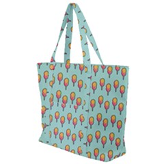Cotton Candy Pattern Aqua 3d Zip Up Canvas Bag by snowwhitegirl