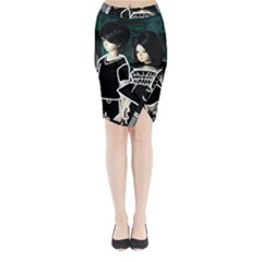 Dolls In Living Room Midi Wrap Pencil Skirt by snowwhitegirl