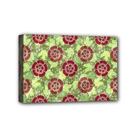 Seamless Pattern Leaf The Pentagon Mini Canvas 6  X 4  (stretched) by Pakrebo