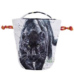Panther Drawstring Bucket Bag by kot737