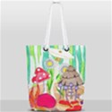 Iguana and Mushrooms Full Print Rope Handle Tote (Small) View1