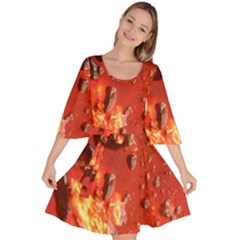 Golden Nebula Velour Kimono Dress by WILLBIRDWELL