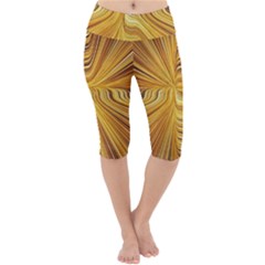 Electric Field Art Xxvi Lightweight Velour Cropped Yoga Leggings by okhismakingart