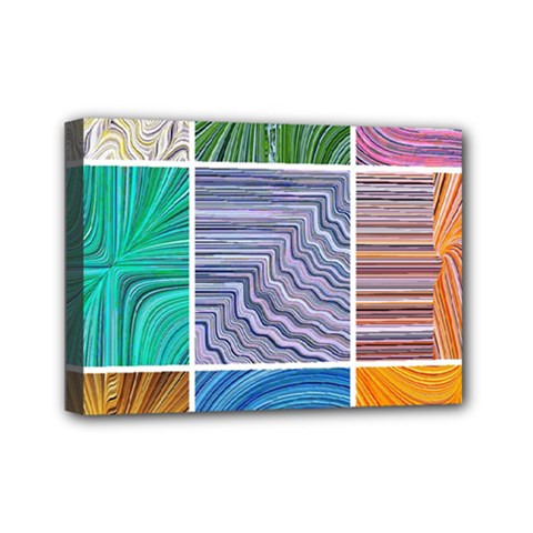 Electric Field Art Collage I Mini Canvas 7  X 5  (stretched) by okhismakingart