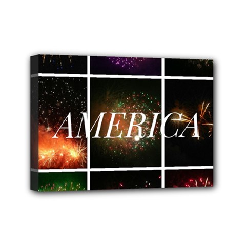America Mini Canvas 7  X 5  (stretched) by okhismakingart