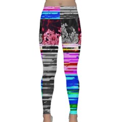 Double Static Wall Queen Annes Lace Lightweight Velour Classic Yoga Leggings by okhismakingart