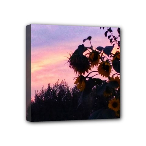 Sunflower Sunset Ii Mini Canvas 4  X 4  (stretched) by okhismakingart