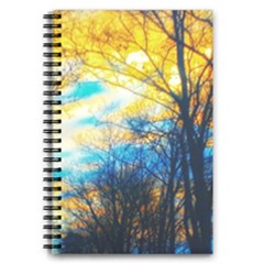 Yellow And Blue Forest 5 5  X 8 5  Notebook by okhismakingart