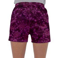 Dark Pink Queen Anne s Lace (up Close) Sleepwear Shorts by okhismakingart