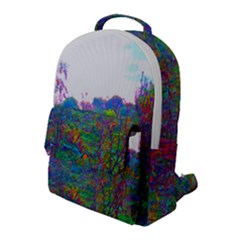 Neon Weeds Flap Pocket Backpack (large) by okhismakingart