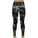Floral Stars -Black and White, High Contrast Lightweight Velour Classic Yoga Leggings View1