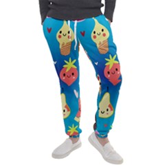Cute Food Characters Clipart             Men s Jogger Sweatpants by LalyLauraFLM