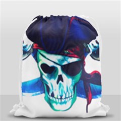 Skull Pirates Symbol Skeleton Drawstring Bag (small) by Sudhe