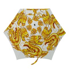 Chinese Dragon Golden Mini Folding Umbrellas by Sudhe