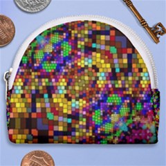 Color Mosaic Background Wall Horseshoe Style Canvas Pouch by Pakrebo