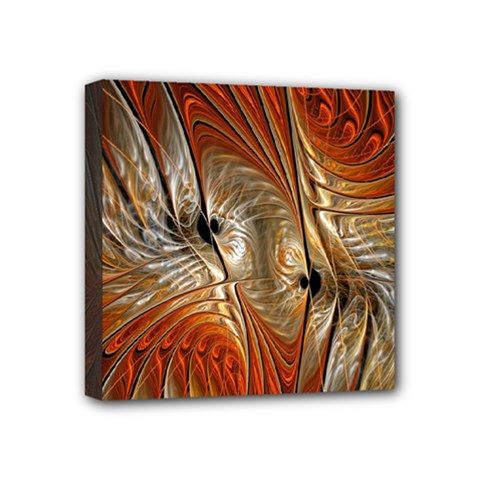 Pattern Background Swinging Design Mini Canvas 4  X 4  (stretched) by Pakrebo