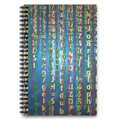 Binary Null One Digital Blue 5 5  X 8 5  Notebook by Pakrebo