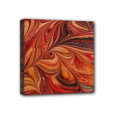 Marbled Paper Mottle Color Movement Mini Canvas 4  X 4  (stretched) by Pakrebo