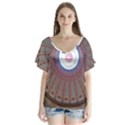 Statehouse Rotunda V-Neck Flutter Sleeve Top View1