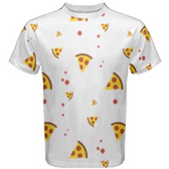 Pizza Pattern Pepperoni Cheese Funny Slices Men s Cotton Tee by genx