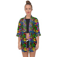 Graffiti 3 1 Open Front Chiffon Kimono by ArtworkByPatrick