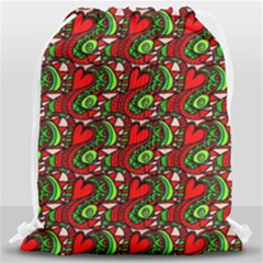 Hearts Drawstring Bag (large) by ArtworkByPatrick