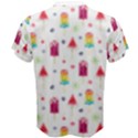 Popsicle Juice Watercolor with fruit berries and cherries summer pattern Men s Cotton Tee View2
