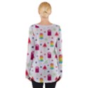 Popsicle Juice Watercolor with fruit berries and cherries summer pattern Tie Up Tee View2