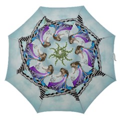 Cute Fairy Dancing On A Piano Straight Umbrellas by FantasyWorld7