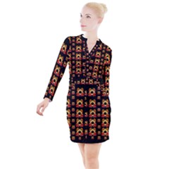 Sweets And  Candy As Decorative Button Long Sleeve Dress by pepitasart