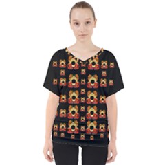 Sweets And  Candy As Decorative V-neck Dolman Drape Top by pepitasart
