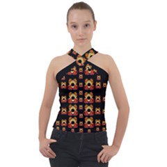 Sweets And  Candy As Decorative Cross Neck Velour Top by pepitasart