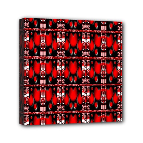 Hearts 2 Mini Canvas 6  X 6  (stretched) by ArtworkByPatrick