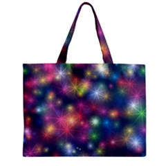 Abstract Background Graphic Space Zipper Mini Tote Bag by Bajindul