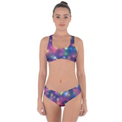 Abstract Background Graphic Space Criss Cross Bikini Set by Bajindul