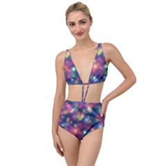 Abstract Background Graphic Space Tied Up Two Piece Swimsuit by Bajindul