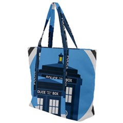 Doctor Who Tardis Zip Up Canvas Bag by Sudhe