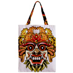 Bali Barong Mask Euclidean Vector Chiefs Face Zipper Classic Tote Bag by Sudhe