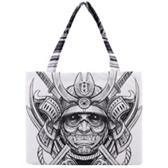 Drawing Samurai Tattoo Sketch Japanese Samurai Mini Tote Bag by Sudhe