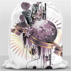 Nightclub Disco Ball Dj Dance Speaker Drawstring Bag (large) by Sudhe