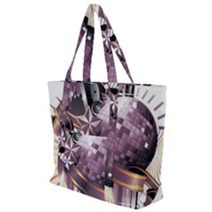 Nightclub Disco Ball Dj Dance Speaker Zip Up Canvas Bag by Sudhe