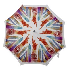 New York City Poster Watercolor Painting Illustrat Hook Handle Umbrellas (small) by Sudhe