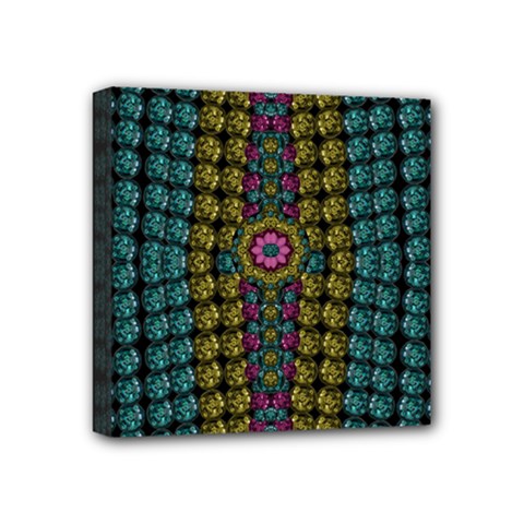 Glass Balls And Flower Sunshine Mini Canvas 4  X 4  (stretched) by pepitasart