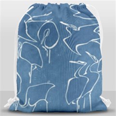 Katsushika Hokusai, Egrets From Quick Lessons In Simplified Drawing Drawstring Bag (large) by Valentinaart