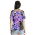 Signs of spring purple crocua V-Neck Flutter Sleeve Top View2