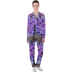 Signs Of Spring Purple Crocua Casual Jacket And Pants Set by Riverwoman