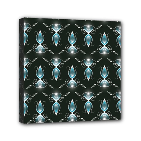 Seamless Pattern Background Black Mini Canvas 6  X 6  (stretched) by HermanTelo