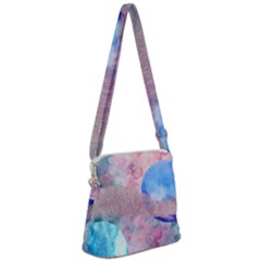 Abstract Clouds And Moon Zipper Messenger Bag by charliecreates