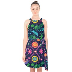 Get Busy Halter Collar Waist Tie Chiffon Dress by WensdaiAmbrose
